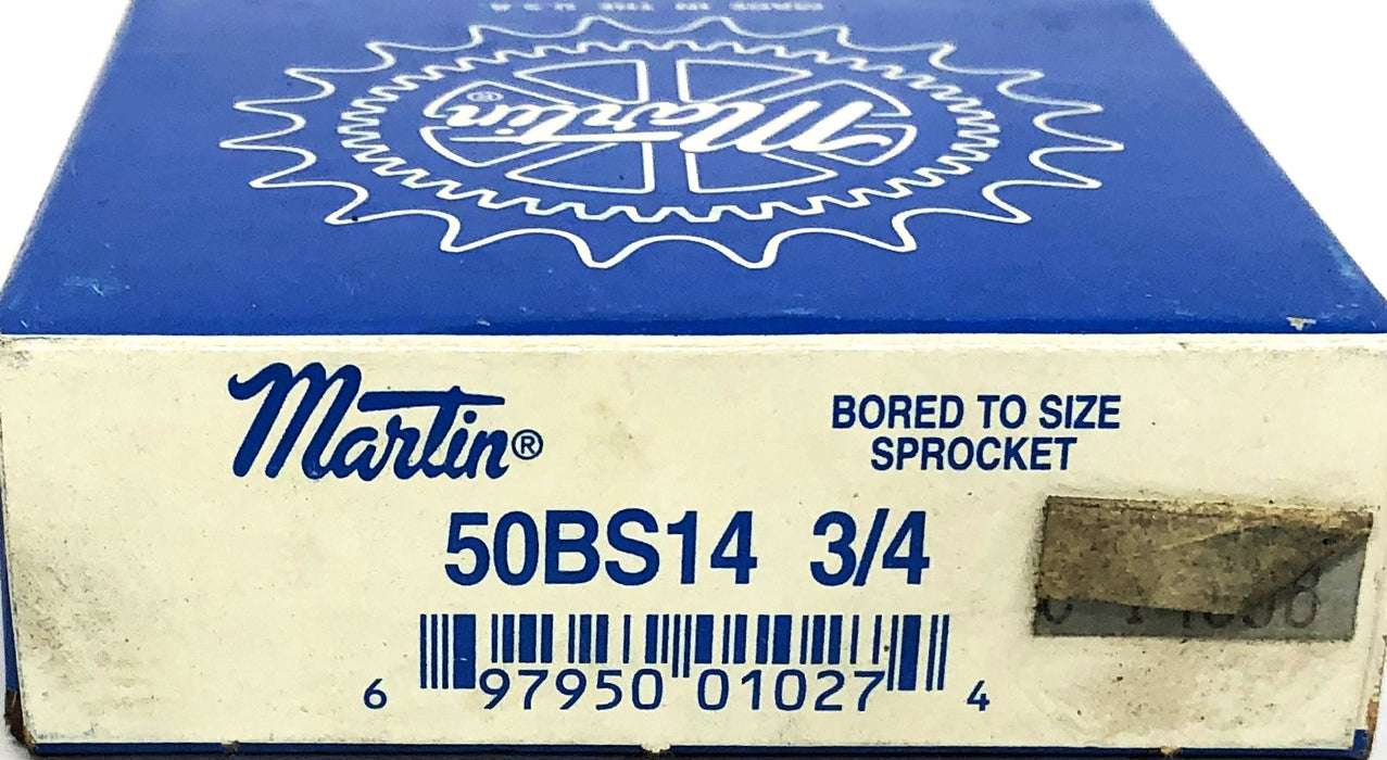Martin 14 Tooth 0.74X2.12 Inch Bored To Size Sprocket 50BS14 3/4 [Lot of 2] NOS