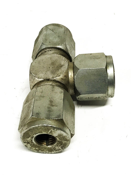 Lenz 3/4 inch Female x 1/2 inch Female x 1/2 inch Female Union Tee NOS