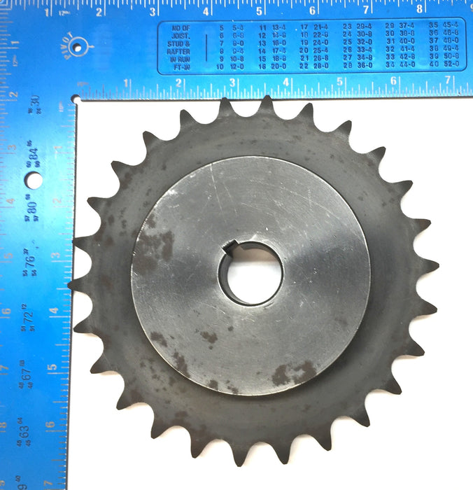Unbranded Roller Sprocket 1" Bore w/Set Screw and Keyway 60B26X1H NOS