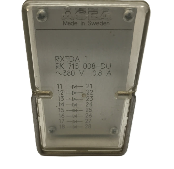 Asea Combiflex Auxiliary Relay RXTDA1 (RK 715 008-DU) USED
