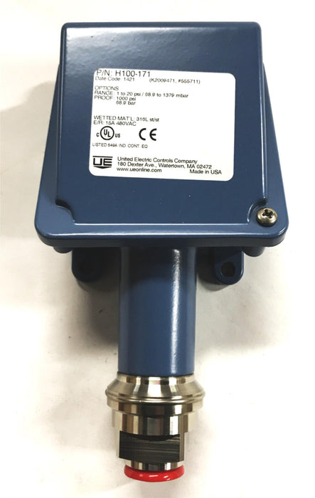 United Electric Controls Pressure Switch H100-171 NOS