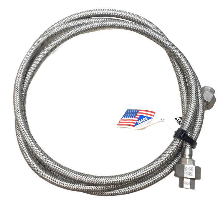 Hose Master MB304 1/4" x 1/4" x 8' Steel Braided Hose Line NOS