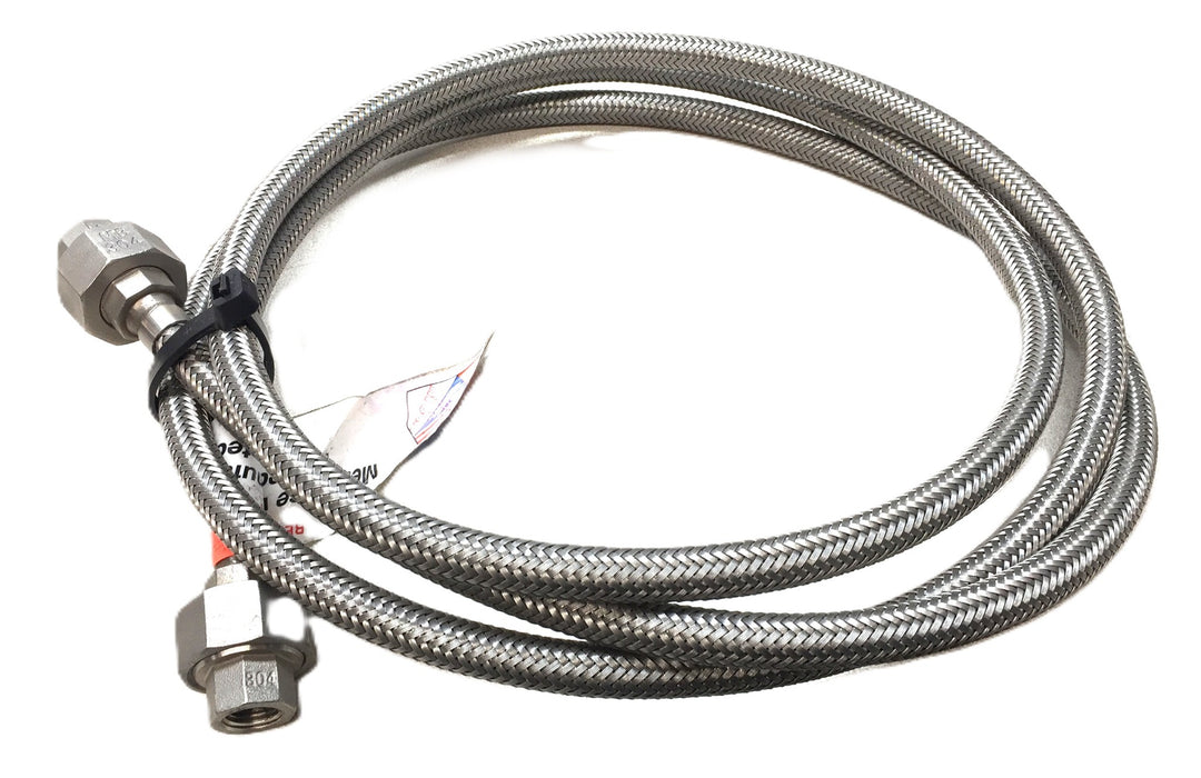 Hose Master MB304 1/4" x 1/4" x 8' Steel Braided Hose Line NOS