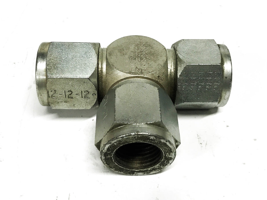 Lenz 3/4 inch Female x 3/4 inch Female x 3/8 inch Female Union Tee NOS