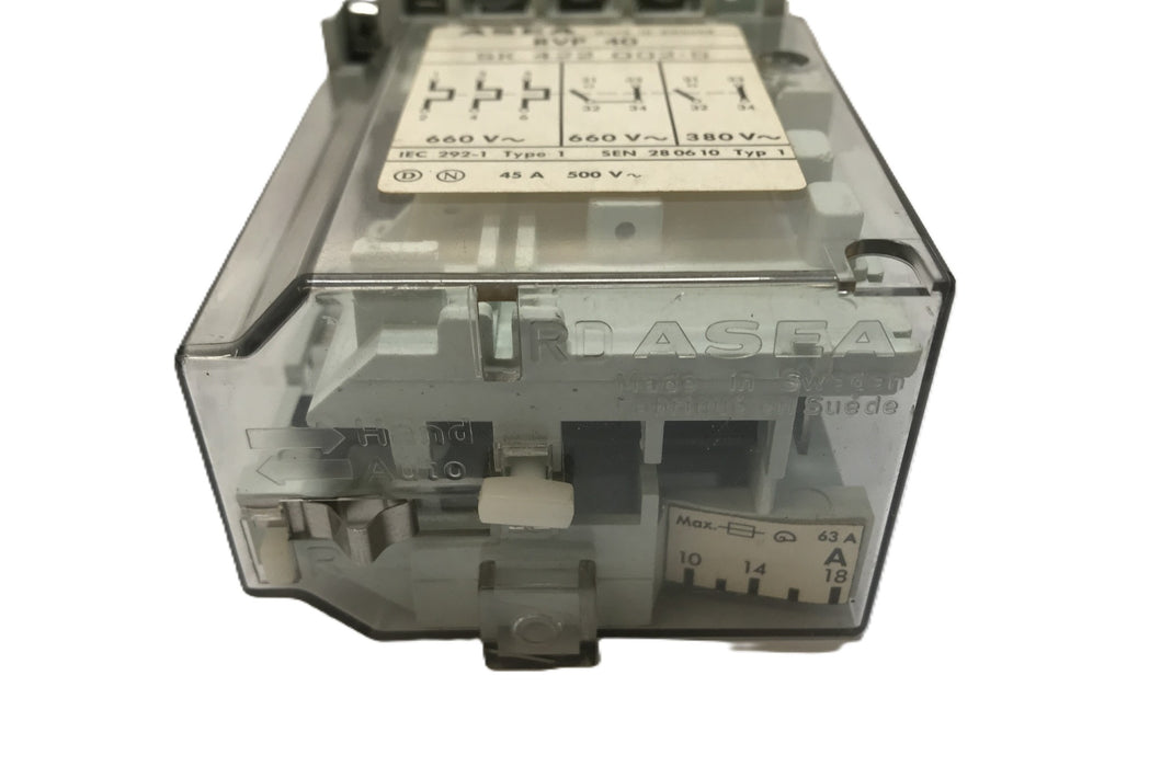 Asea Thermal Overload Relay (Broken Plastic on Base) RVP40 (SK 422 022-B) USED