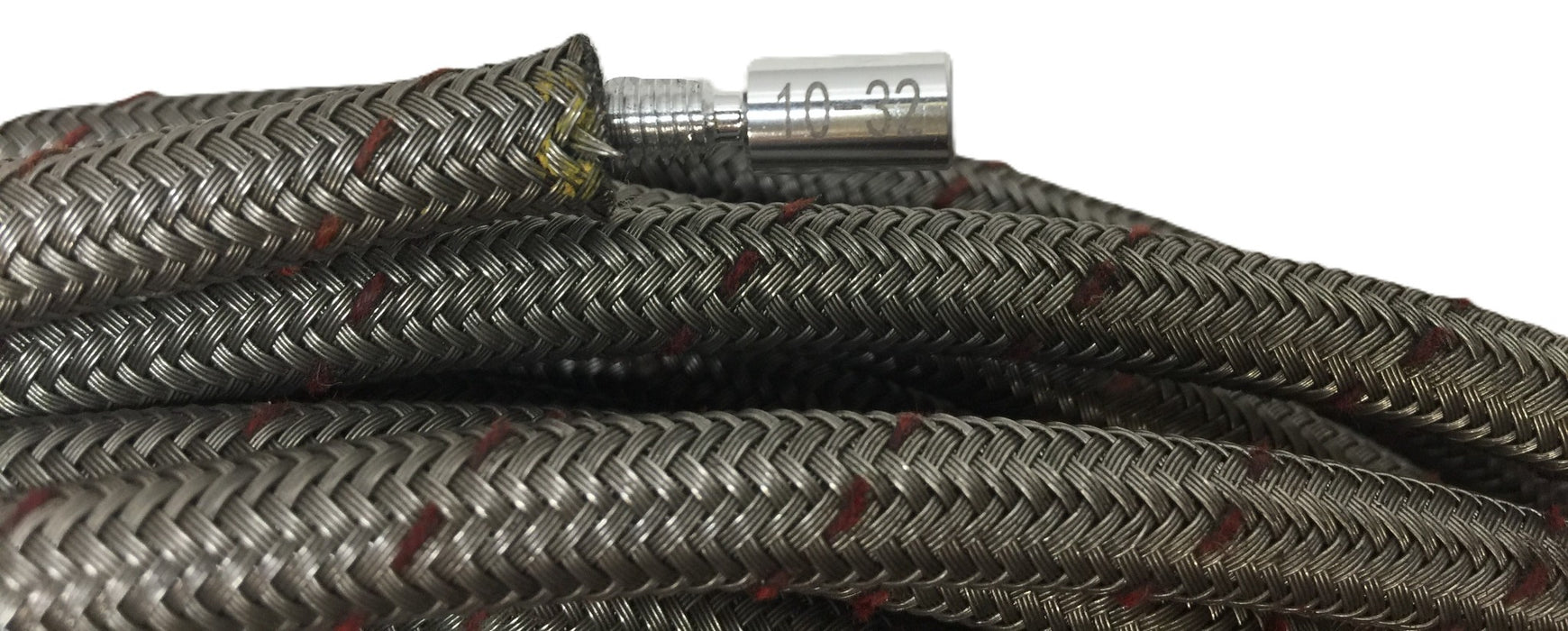Unbranded 50' 10-32 I.D. PTFE Steel Braided Line NOS