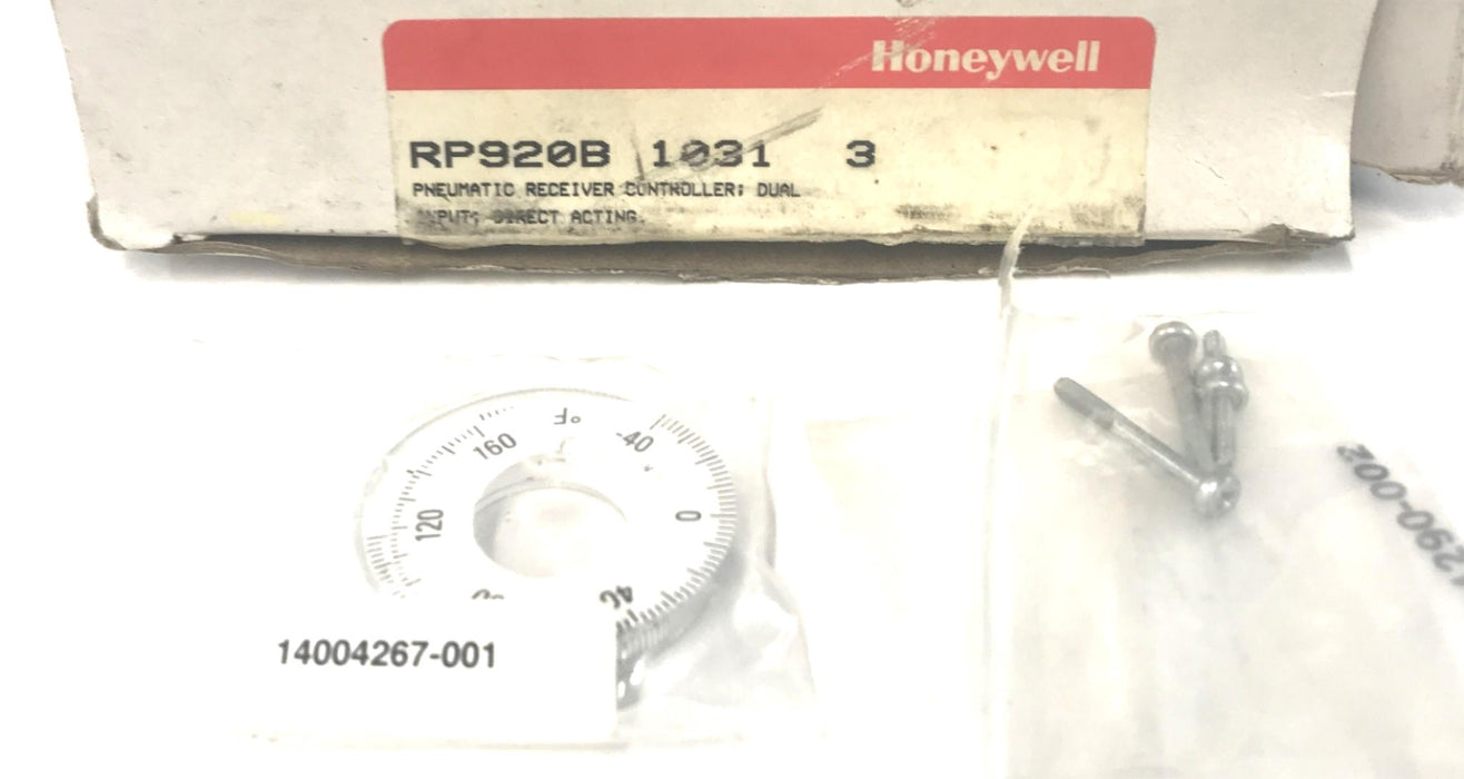 Honeywell Pneumatic Receiver Controller RP920B 1031 3 NOS