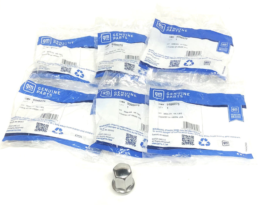 GM OEM Wheel Lug Nut 9596070 [Lot of 6] NOS
