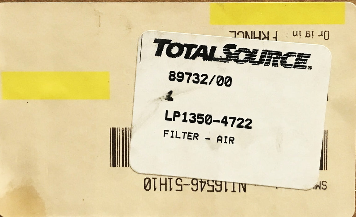 Total Source Forklift Air Filter LP1350-4722 [Lot of 2] NOS