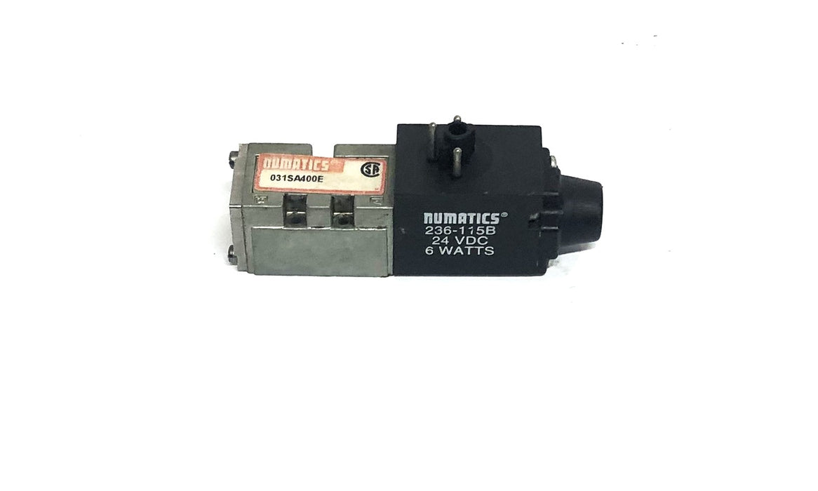 Numatics Solenoid Valve Missing Hardware 031SA400E NOS