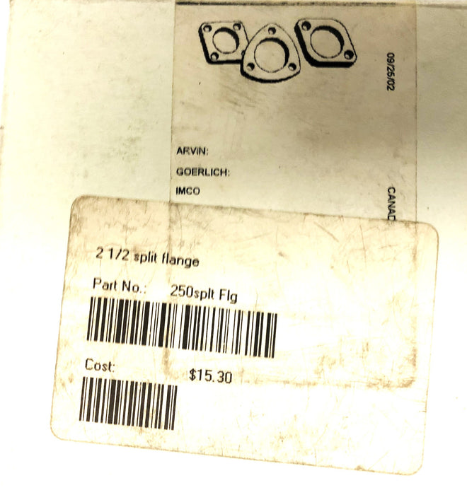 Unbranded 2-1/2 Inch Split Exhaust Flange SF36086-001 (250splt Flg) NOS