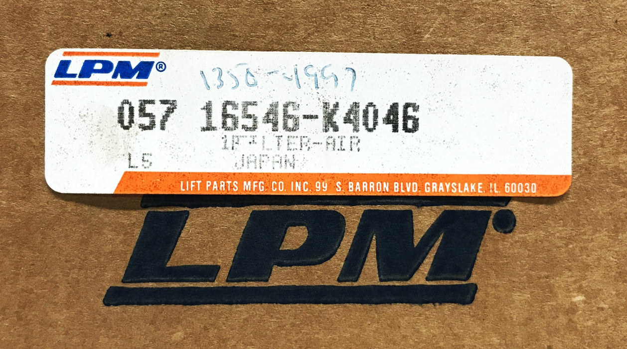 LPM Forklift Air Filter 16546-K4046 NOS