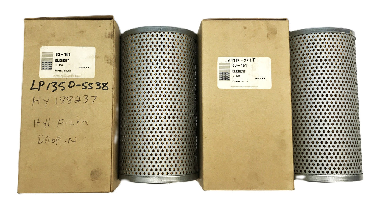 Intrupa Forklift Hydraulic Filter Element 83-161 [Lot of 2] NOS