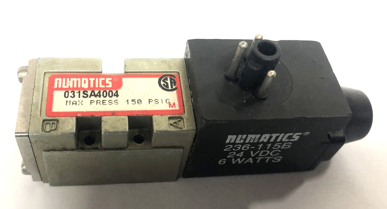 Numatics Solenoid Valve Missing Hardware 031SA4004 NOS