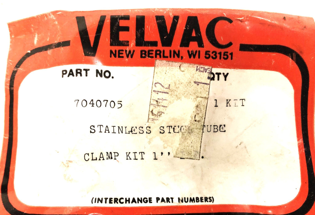 Velvac 1 Inch Tube Clamp Kit 7040705 [Lot of 5] NOS