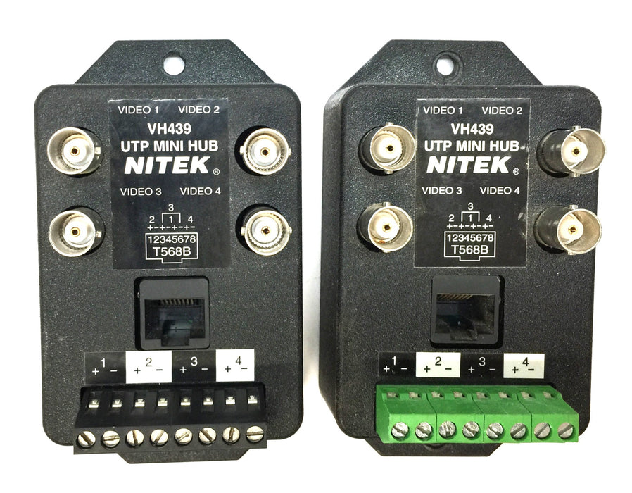 Nitek Video UTP Hub 4 Port Transceiver VH439 [Lot of 2] USED