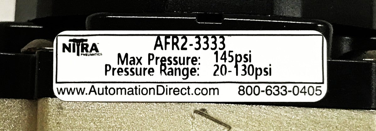 Nitra Pneumatic Filter Regulator AFR2-3333 NOS