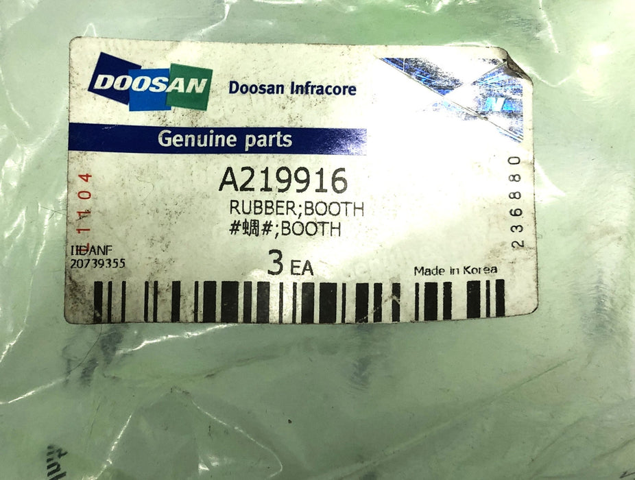 Doosan Booth Rubber A219916 NOS
