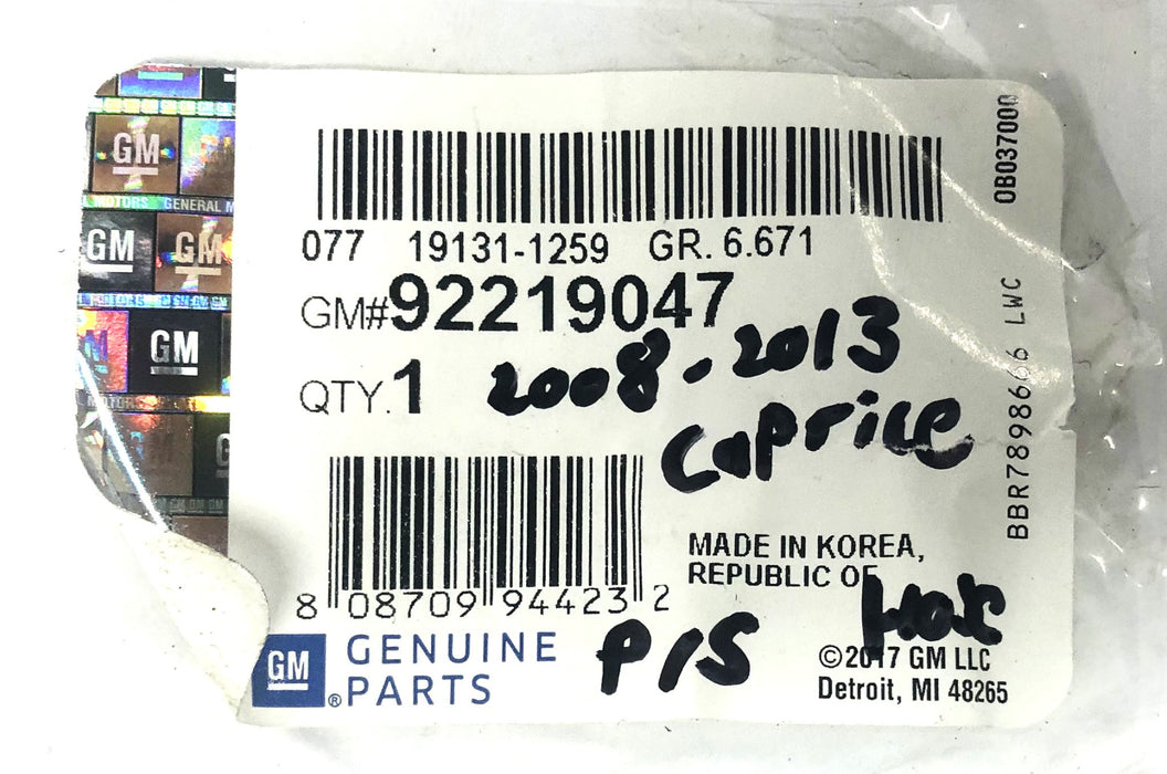 GM OEM Power Steering Return Hose 92219047 NOS