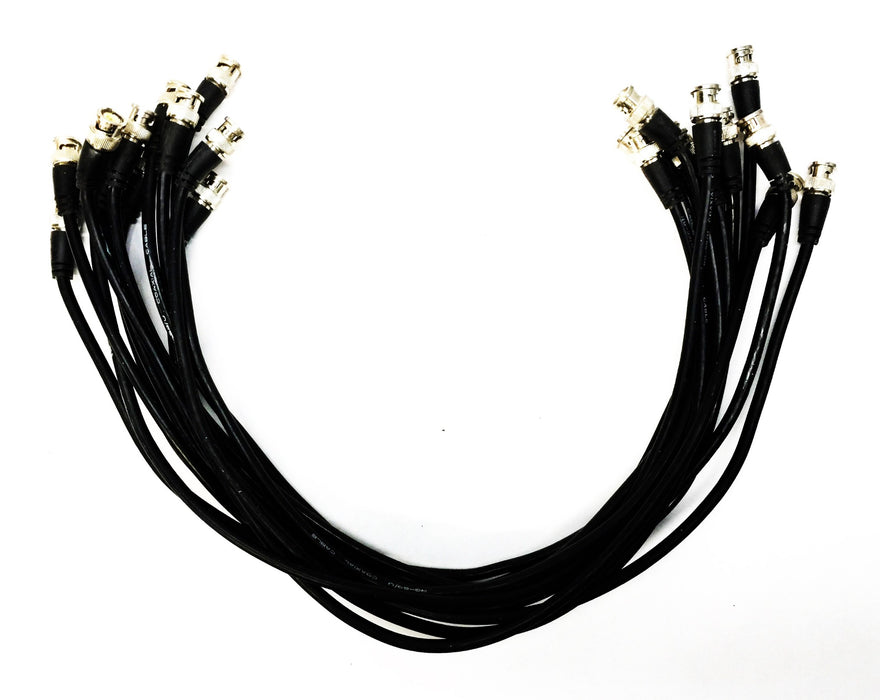 Unbranded 2' Coaxial Cable for Video RG-59/U [Lot of 12] USED