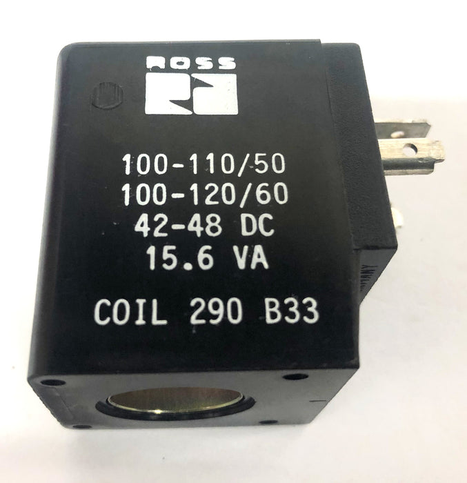 Ross 100-110/50, 100-120/60, 42-48DC, 15.6VA Coil 290 B33 NOS