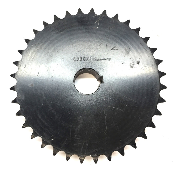 Browning Roller Chain Sprocket 4036X1 with 1" Bore NOS