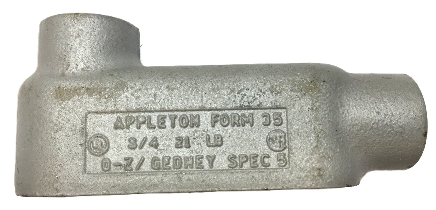 Appleton 3/4" 21 LB Form 35 O-Z/Gedney Spec 5 Conduit Body NOS