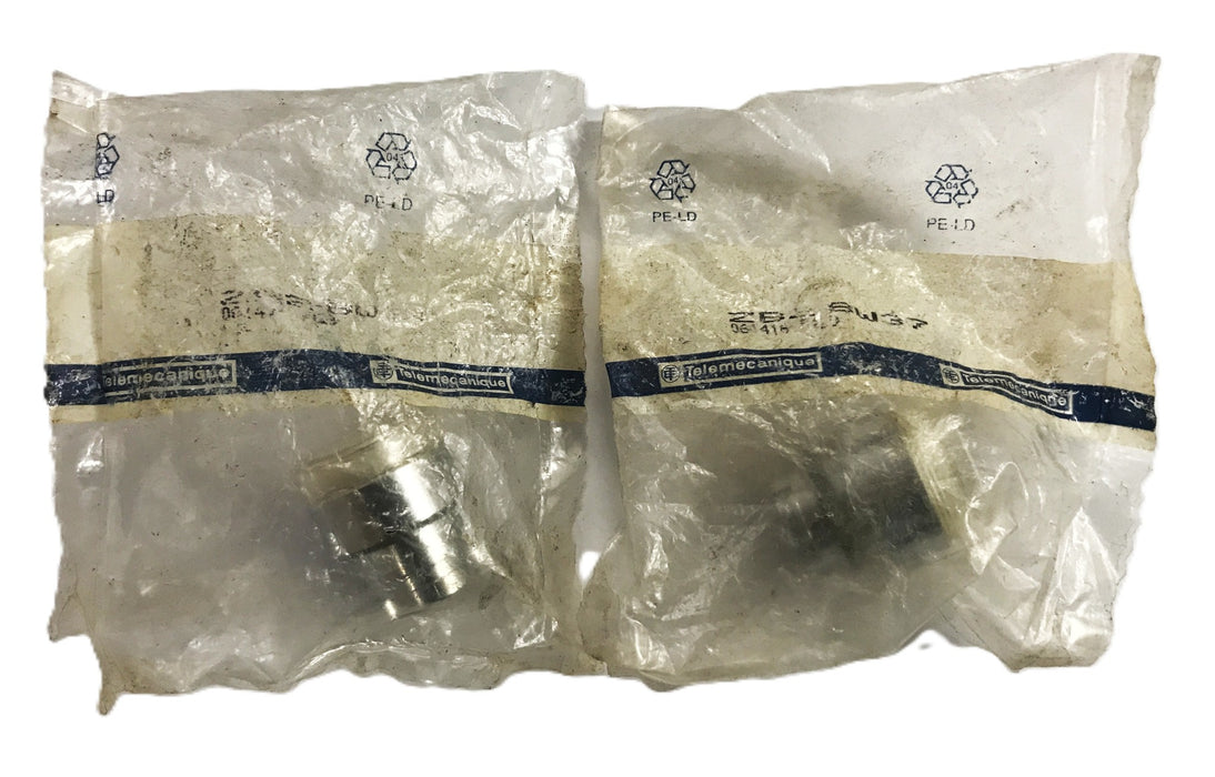 Telemecanique White Pushbutton 2B2-BW37 [Lot of 2] NOS