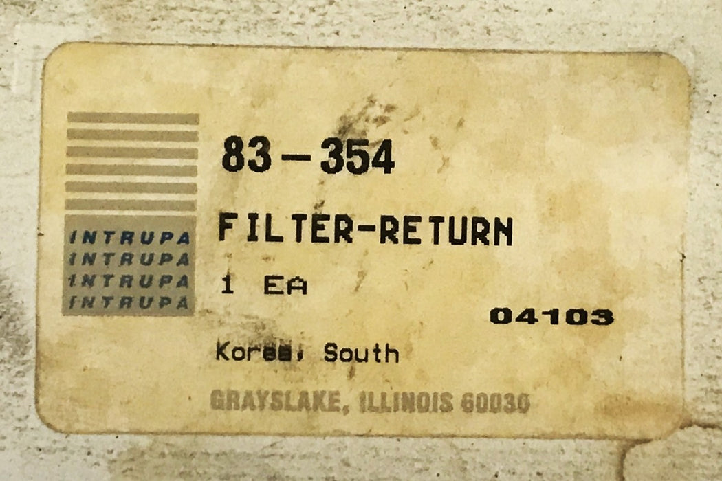 Intrupa Hydraulic Filter 83-354 NOS