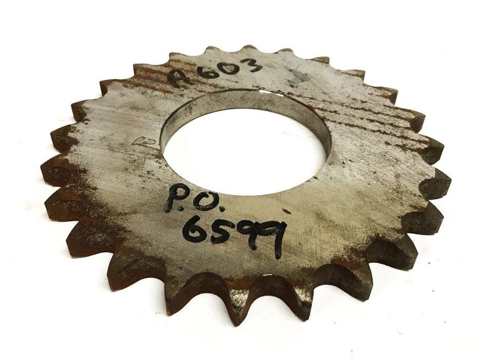 Unbranded 24-Tooth Flat Roller Chain Sprocket A603 [Lot of 2] NOS