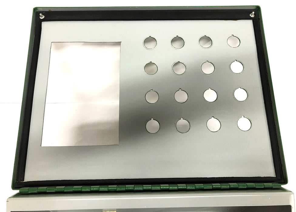 Hoffman Sloped Type 12 &13 Industrial Control Panel Enclosure Green C-12C16 USED