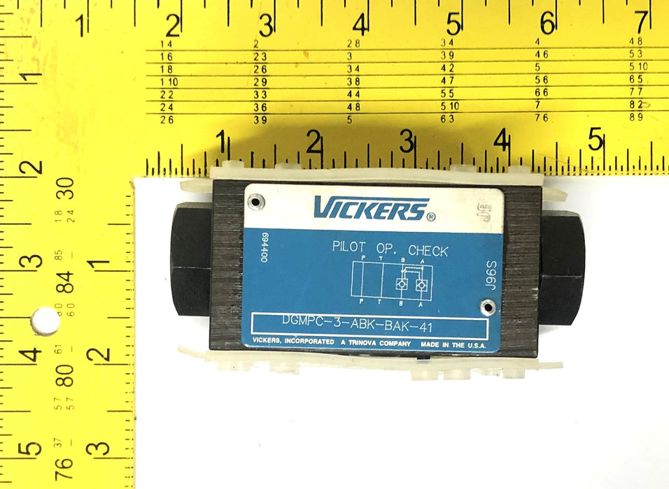 Vickers Hydraulic Check Valve DGMPC-3-ABK-BAK-41 NOS