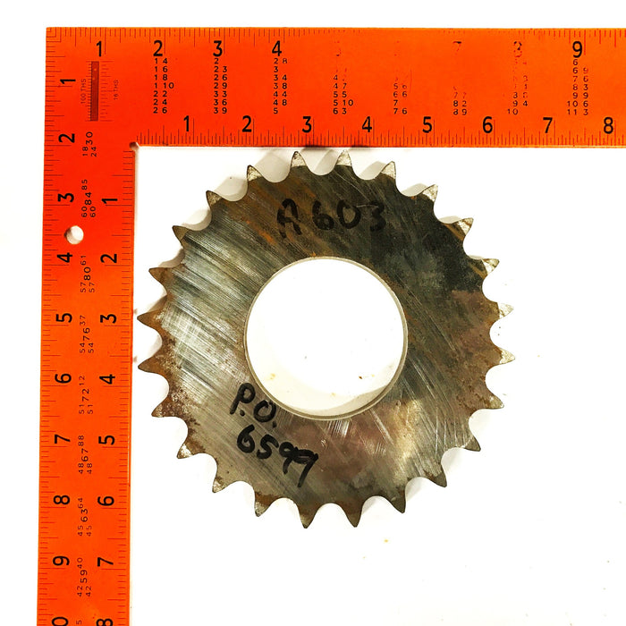 Unbranded 24-Tooth Flat Roller Chain Sprocket A603 [Lot of 2] NOS