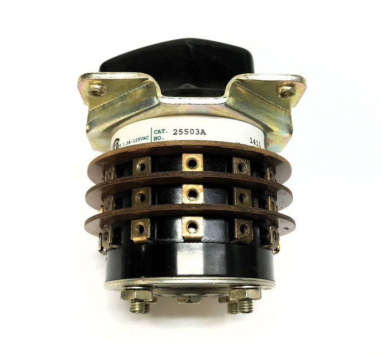 Electro Switch W/ Plastic Dial Cover Series 25 Rotary Switch 25503A (1411) USED