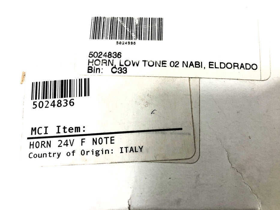 Klaxon 24V TR99 Horn ABS Plastic No Hardware 0092018 NOS