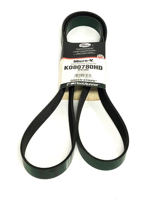 Gates FleetRunner Green Stripe Micro-V Drive Belt K080780HD (8PK1982) NOS