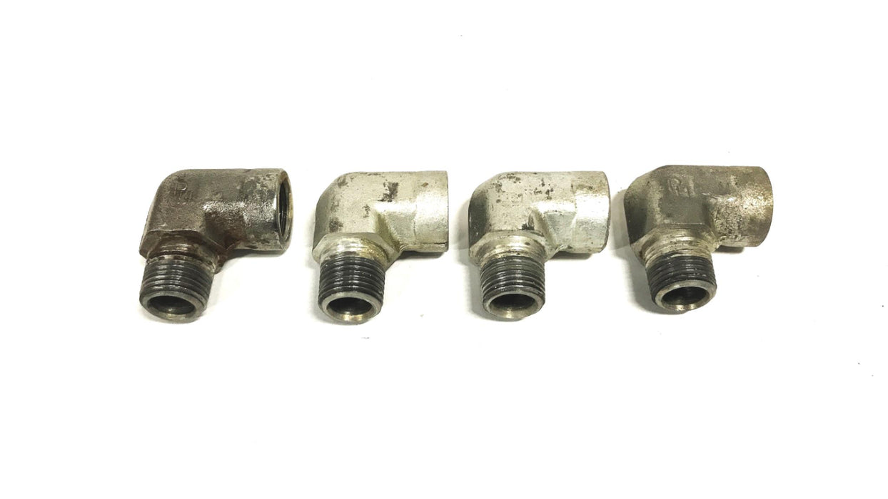 Parker 1/2 inch Male x 1/2 inch Female 90-degree Elbow Coupling [Lot of 4] NOS