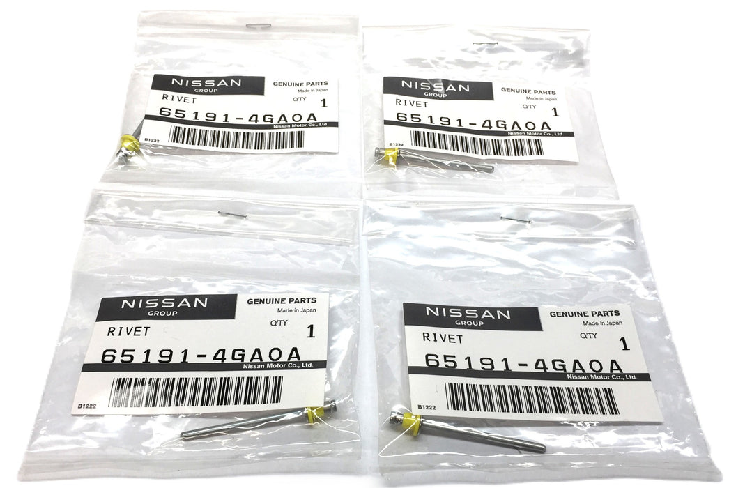 Nissan Door Assembly Rivet 65191-4GA0A [Lot of 4] NOS