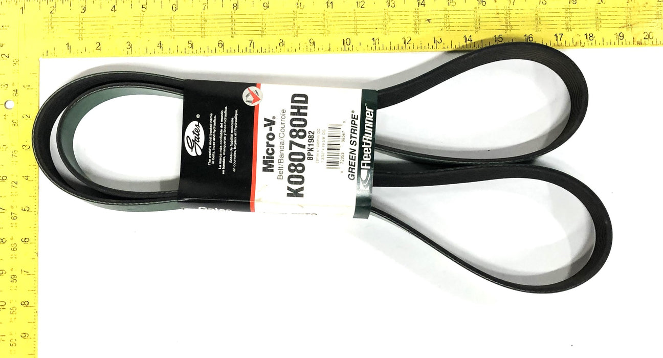 Gates FleetRunner Green Stripe Micro-V Drive Belt K080780HD (8PK1982) NOS