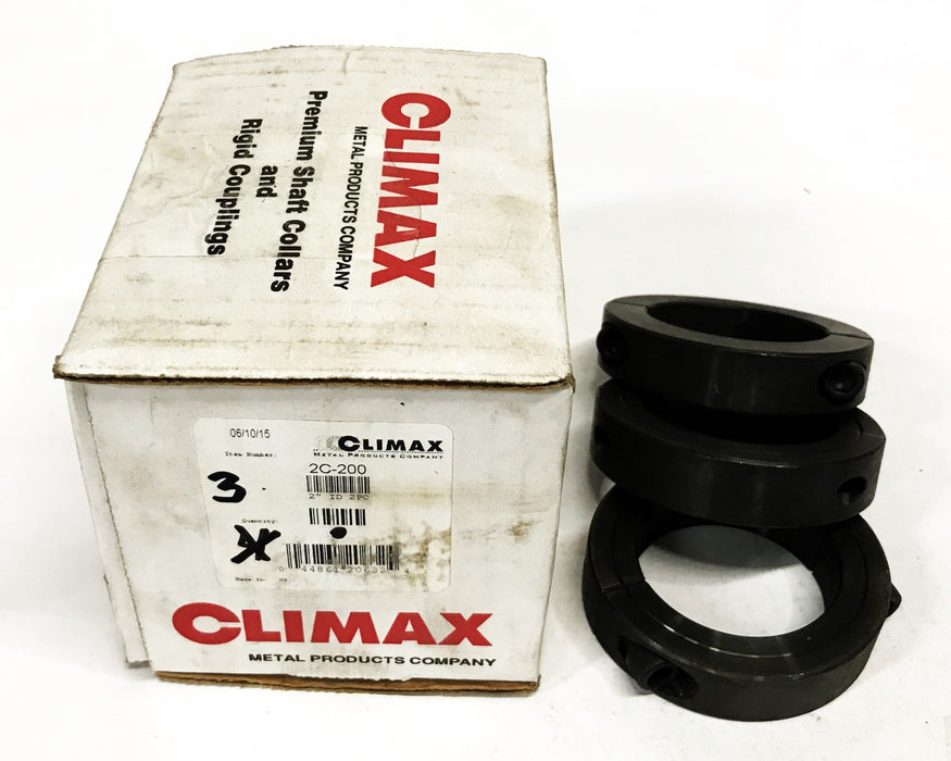 Climax 2 inch 2-Piece Split Shaft Collar 2C-200 [Lot of 3] NOS