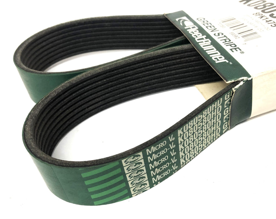 Gates FleetRunner Green Stripe Micro-V Drive Belt K080580HD (8PK1475) NOS
