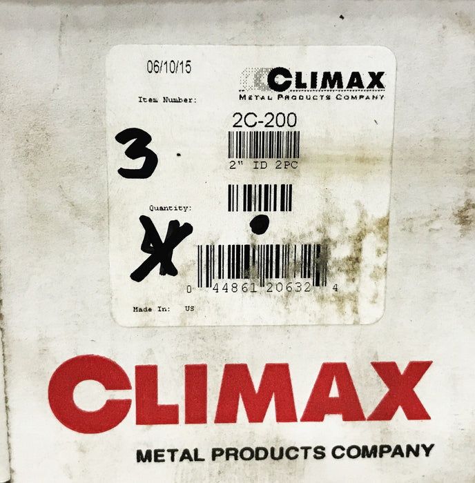 Climax 2 inch 2-Piece Split Shaft Collar 2C-200 [Lot of 3] NOS