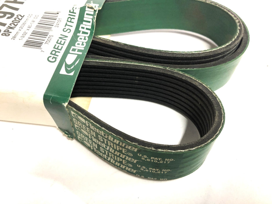 Gates FleetRunner Green Stripe Micro-V Drive Belt K080797HD (8PK2022) NOS