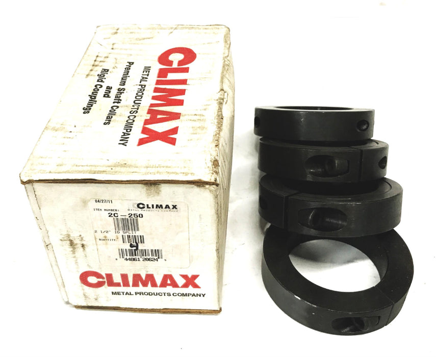 Climax 3-3/4 inch 2-Piece Split Shaft Collar 2C-250 [Lot of 4] NOS
