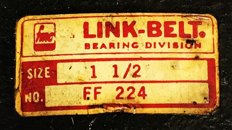 LInk-Belt Flange Bearing/Gear Assembly FF224-1-1/2 USED