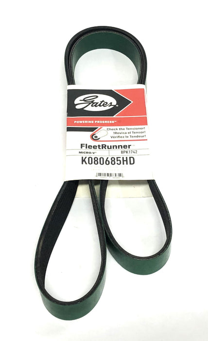 Gates FleetRunner Micro-V 1-3/32x69-1/8 IN OC Drive Belt K080685HD (8PK1742) NOS