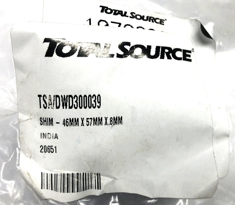 Total Source 46x57x.8MM Shim DWD300039 [Lot of 5] NOS