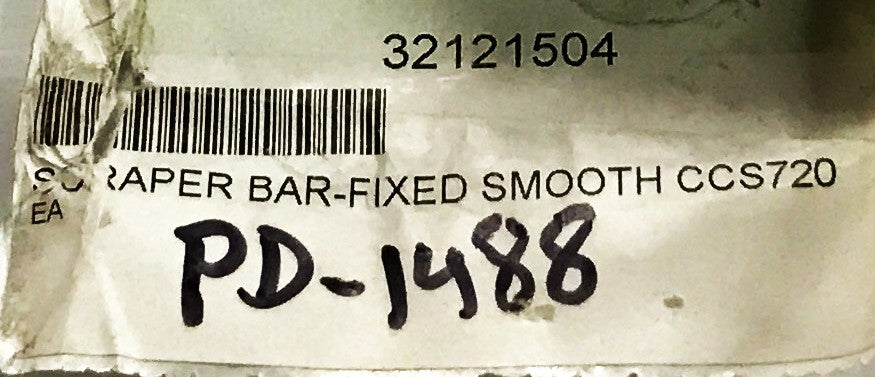 Unbranded Stainless Steel Fixed Smooth Scraper Bar CCS720 NOS