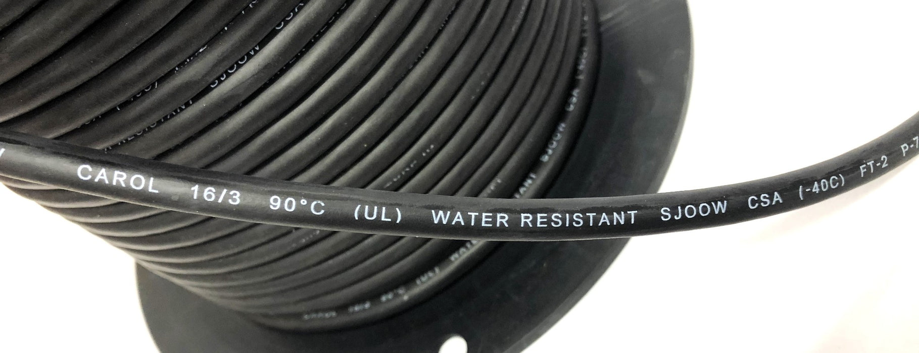 Carol 250FT 3 Conductor 16AWG Unshielded 600V 90C SJ00W 1/2 Spool 01342.15.01NOS