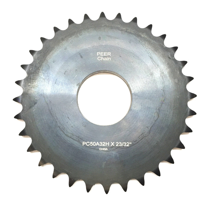 Peer Chain Type-A Bore 2" Roller Chain Sprocket PC50A32H X 23/32" (50A32H) NOS